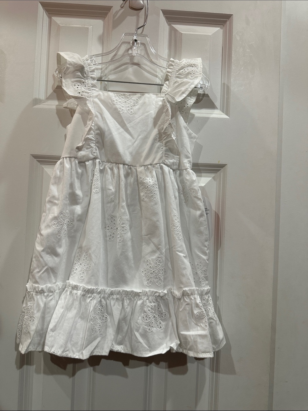 NEW wonder nation White Eyelet Ruffle Sundress size 4T